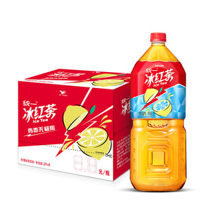 Unified Iced Black Tea 2L*6 Bottles Large Bottle Lemon Flavored Black Tea Beverage Full Box New and Old Packaging Shipped Randomly