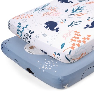 Cross-border baby fitted sheet pure cotton bed sheet newborn bedding children waterproof mattress baby diaper bed cover