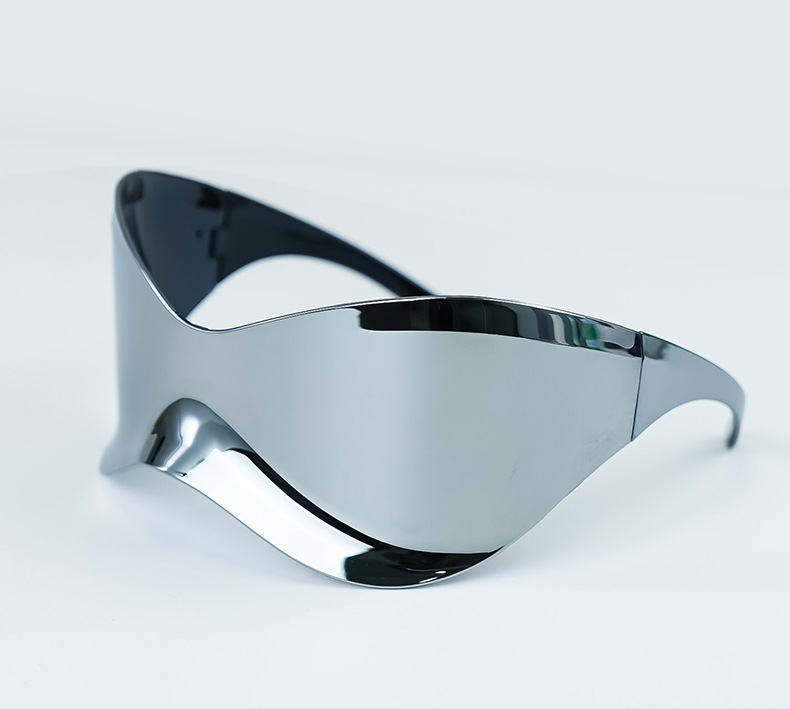 Special-Shaped Mirror Fashion Pc UV400 Frameless Sports Sunglasses display picture 2