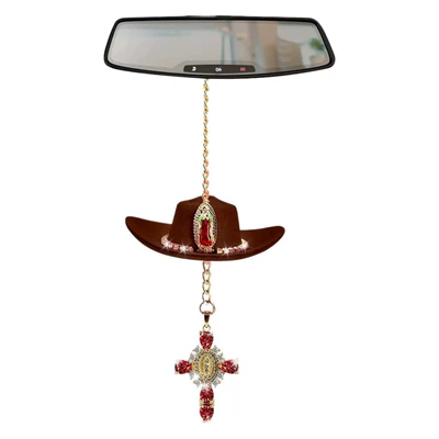Cross-border New Product Cowboy Other Automotive Interior Supplies - cross-brown-hat
