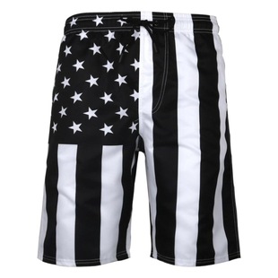 2023 new men's quick-drying beach pants cross-border hot casual shorts 3D printed large size sports pants