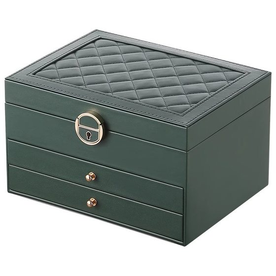 Jewelry Storage Box High-grade Exquisite Necklace Earrings Gold Jewelry Box Large Capacity Multi-layer Jewelry Box
