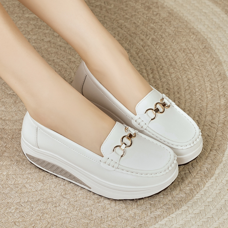 Source Manufacturer Wholesale 2025 Women's Shallow Thick-Soled Rocking Shoes, Casual, Lightweight and Comfortable Hot Style