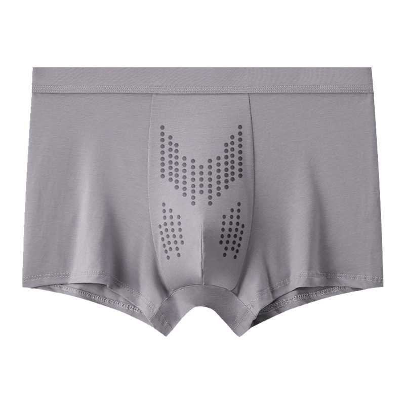 Nuevas calzoncillos de hombre, masaje de gránulos de ostrina, entrepierna antibacteriana, pantalones de cintura mediana para hombres al por mayor