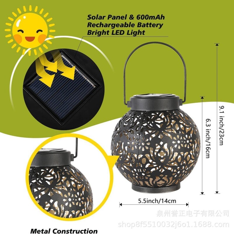 Solar Light Lantern Outdoor Hanging Decorative Light Garden Courtyard Porch Led Light Waterproof Sensor Solar Panel Solar Light Lantern Outdoor Hanging Decorative Light Garden Courtyard Porch Led Light Waterproof Sensor Solar Panel