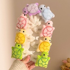 毛绒小乌龟发夹秋冬甜美掰掰夹侧边刘海夹可爱儿童碎发夹卡通bb夹