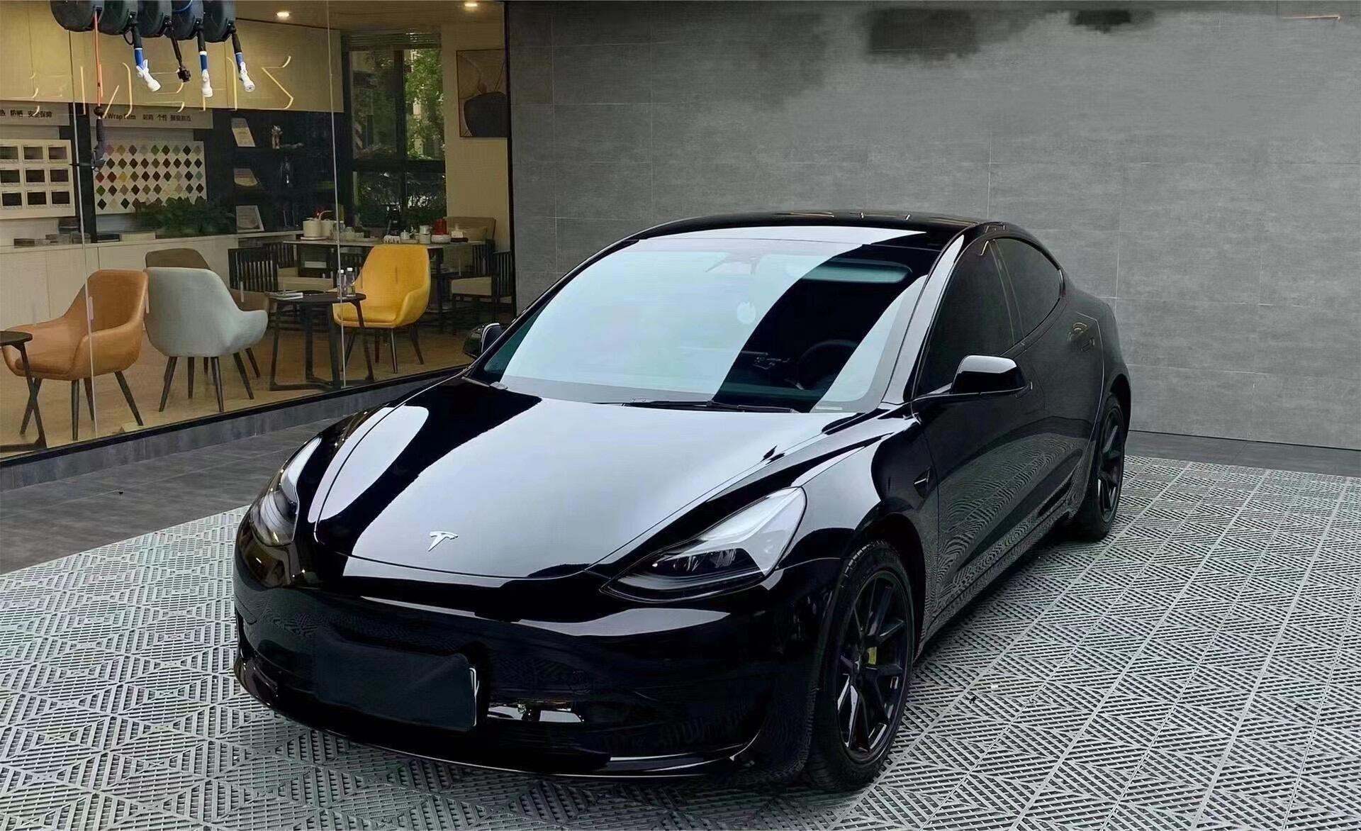Pet Soft Film Piano Black Car Wrap Glossy Black Car Body Color Change Film Roof Film Modification Paint Protection Film Accord