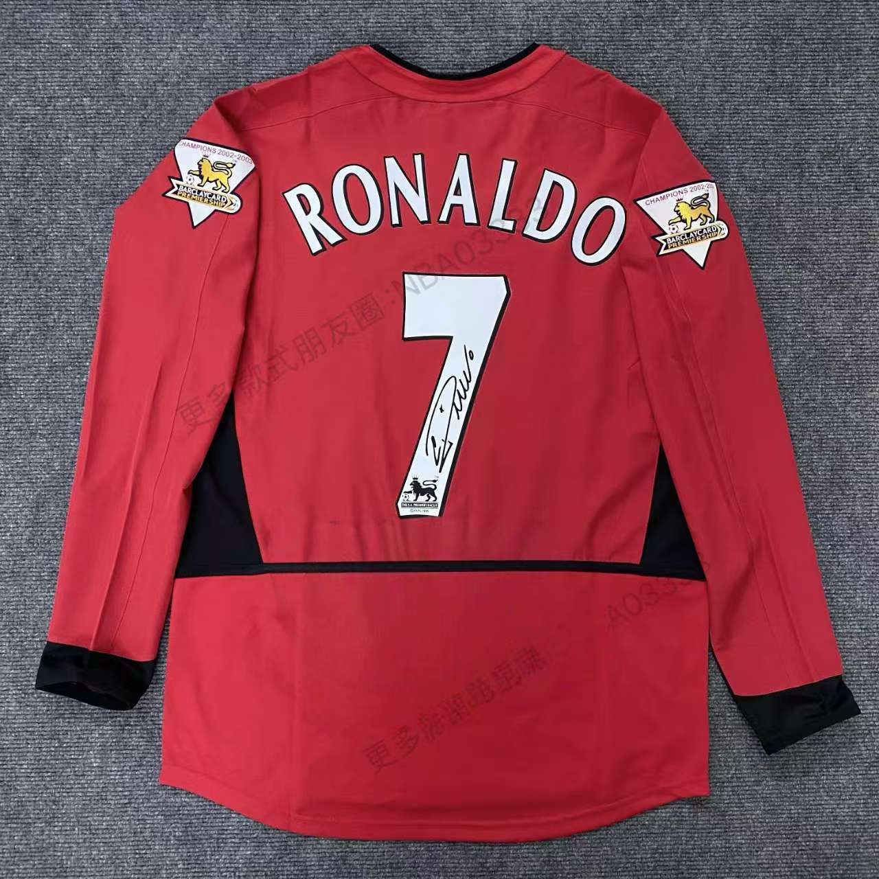 Nike x Manchester United Retro 2003/04 Signed Cristiano Ronaldo Home Long Sleeve Jersey Red