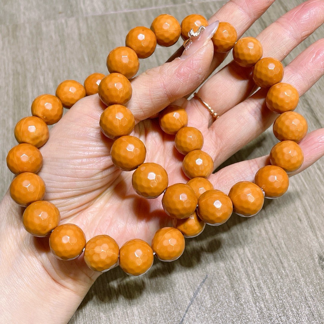 Diamantenoberfläche, phasenloses Affenkopf-Armband, reich verziert mit geschnitztem Walnussholz, DIY-Kulturspiel, Pfirsichkern, schlichter einzelner Kreis_voghion.com