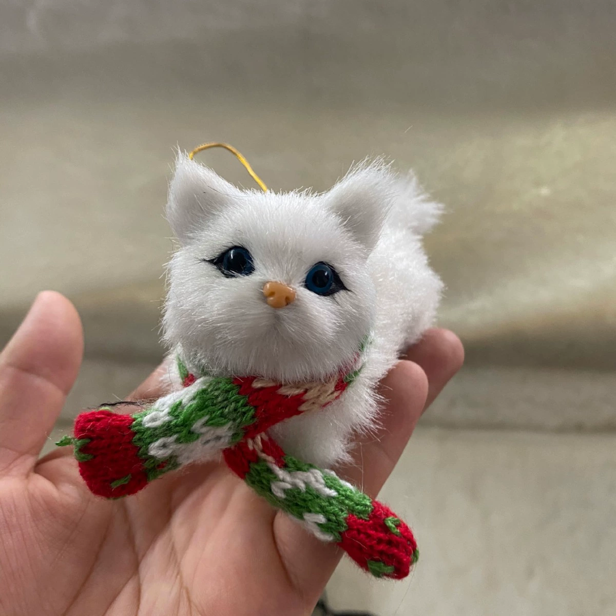 Фабрика прямые поставки плюшевое моделирование животных плюшевое моделирование кошки и лисы имитация Комбинация небольшой кулон Рождественский кулон