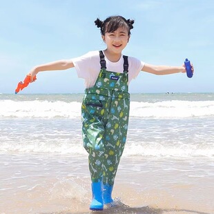 Children's Outdoor Water Play Suit with Rain Boots and Pants, Unisex, with Pockets