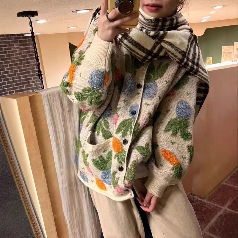 Special Clearance Sale: 25 Jacquard Design Round-Neck Knitted Cardigans for Women, New Autumn and Winter Style, Loose and Lazy Style Sweater Jacket Special Clearance Sale: 25 Jacquard Design Round-Neck Knitted Cardigans for Women, New Autumn and Winter Style, Loose and Lazy Style Sweater Jacket