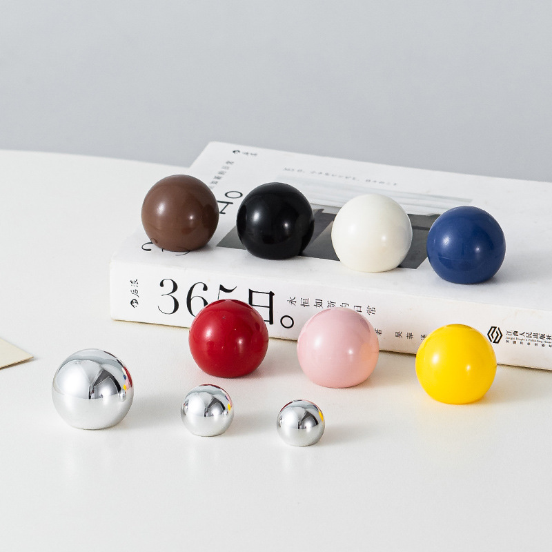 Nordic Creative Ins Cream-Style Decorative Ball Plastic Top Bead Door Handle Round Ball Dopamine Colorful Beads