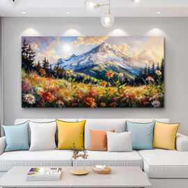 画布墙艺 现代办公室墙面装饰 山花景观绘画 农舍风格图片 艺术品