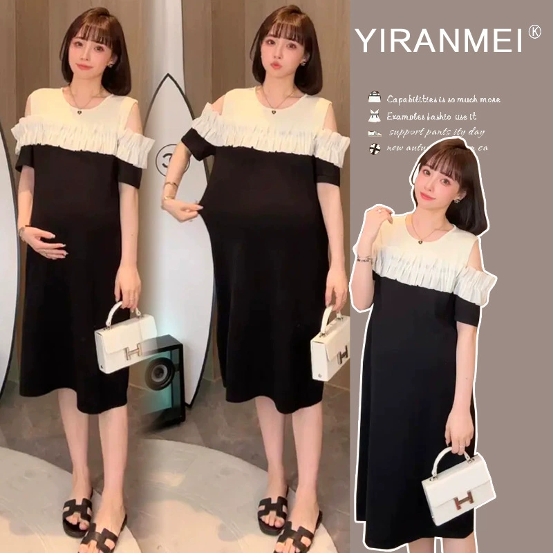 Пятно ~ 2024 летний новый сетевой красный модный темперамент тонкий и уменьшен возраст кружевное платье