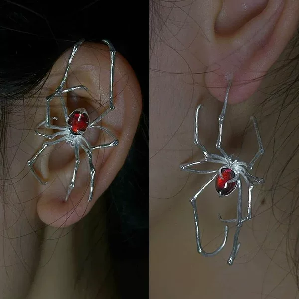 European and American Cross-Border Spider Ear Cuffs, Dark Niche High-End Style, Cool Girl Minimalist Earrings