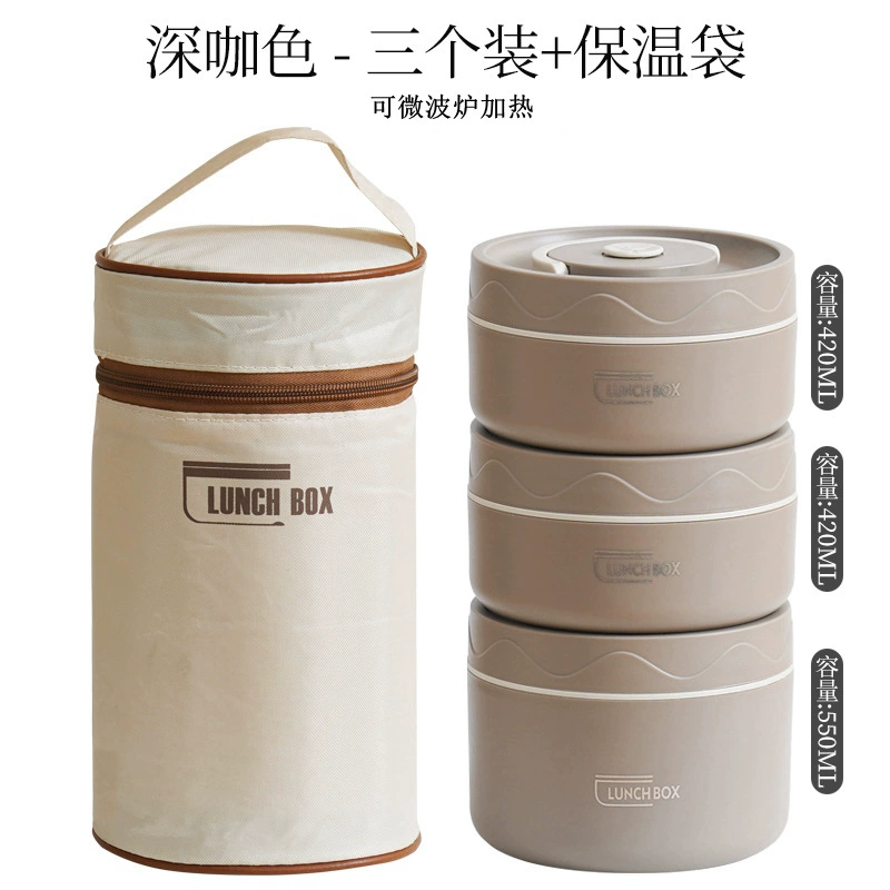 Ручной термос-ланч-бокс (Thermos), двойной слой, нержавеющая сталь AISI 304, варианты 420/550 мл