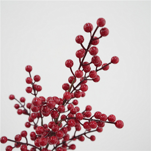 Fortune Fruit Living Room Decoration Hotel Lobby Large Floral Artificial Flower Berry Red Fruit Front Desk Decoration Artificial Flower Wholesale