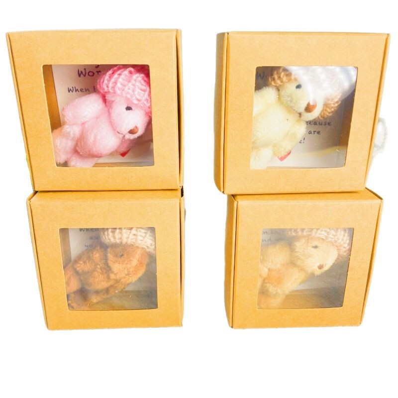跨境Mini Plush Teddy Bear in Box盒装迷你毛绒泰迪熊创意礼物|undefined