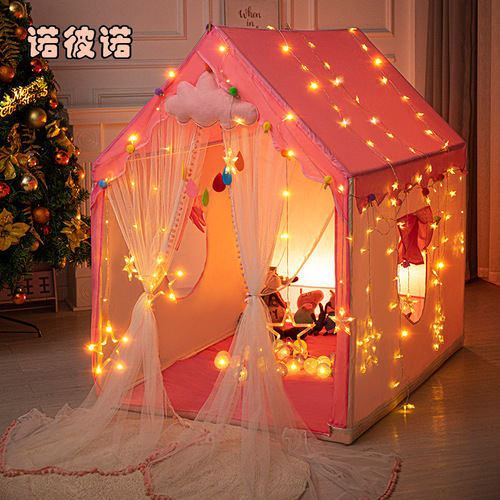 Bestselling Children's Little House Tent Game House Reinforced Metal Frame Indoor Boy Girl Princess Toy Castle