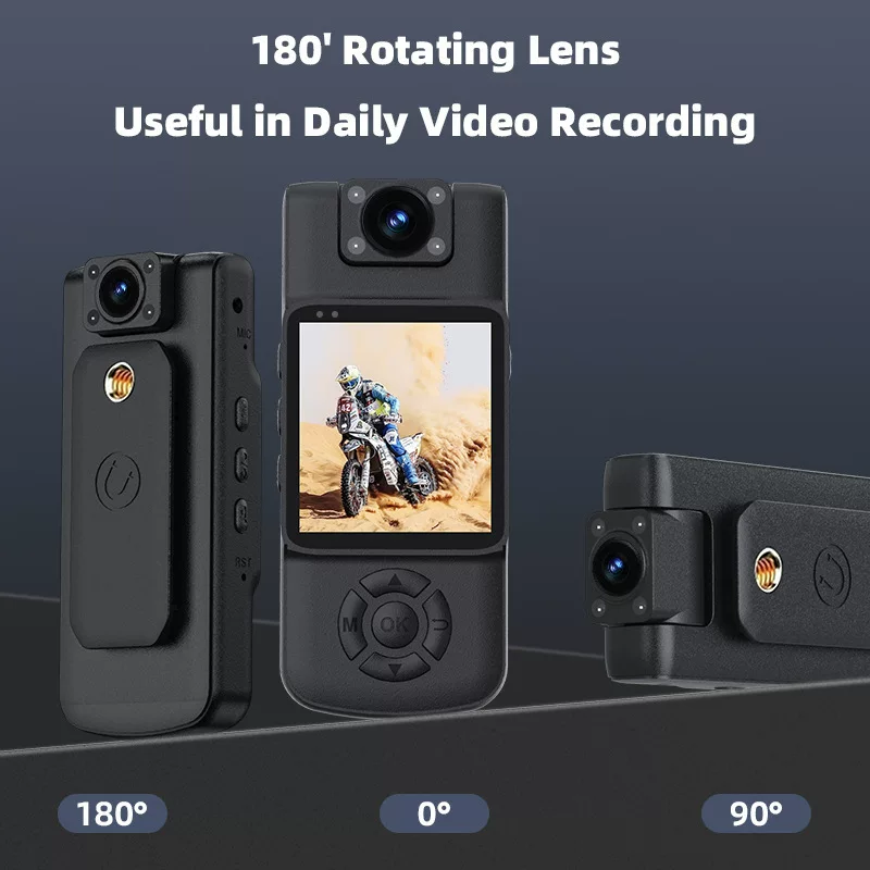 Портативная спортивная камера в кармане HD 1080P для велосипедных походов с задним креплением, беспроводной видео регистратор для полиции и мероприятий