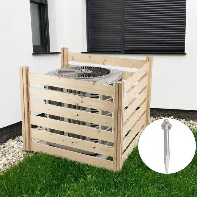 Wooden Air Conditioner Fence Wood Compost Bin Privacy Screen Outdoor Trash Can Pool Equipment Enclosure Panel Wooden Air Conditioner Fence Wood Compost Bin Privacy Screen Outdoor Trash Can Pool Equipment Enclosure Panel