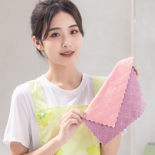 25*25 thickened lazy kitchen cleaning cloth dishwashing cloth scale cloth dishwashing towel disposable towel