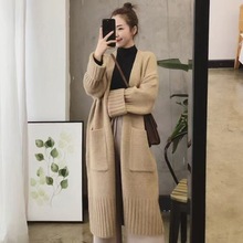 针织开衫女春秋冬2025女装韩版宽松慵懒洋气中长款宽松毛衣外套潮