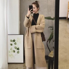 针织开衫女春秋冬2025女装韩版宽松慵懒洋气中长款宽松毛衣外套潮