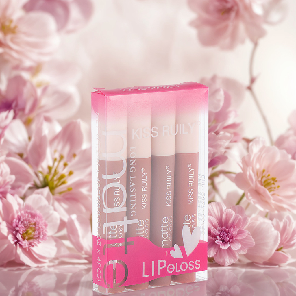 Cross-border Makeup 12-piece matte non-stick cup lip gloss set, European and American style liquid lipstick velvet waterproof lip gloss for export Item Picture
