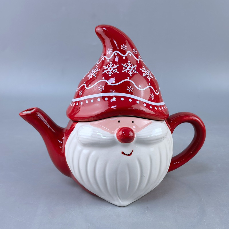 Europa y América transfronterizos nubes blancas tetera de Navidad marido muñeco de nieve tetera de leche tetera de Santa Claus tetera de agua 3D tetera