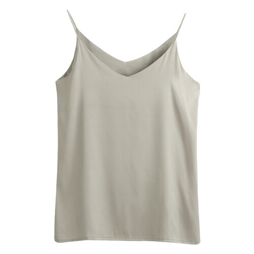 Summer new style single shoulder thin strap V-neck camisole women's inner bottoming vest hot girl outer wear top suspender