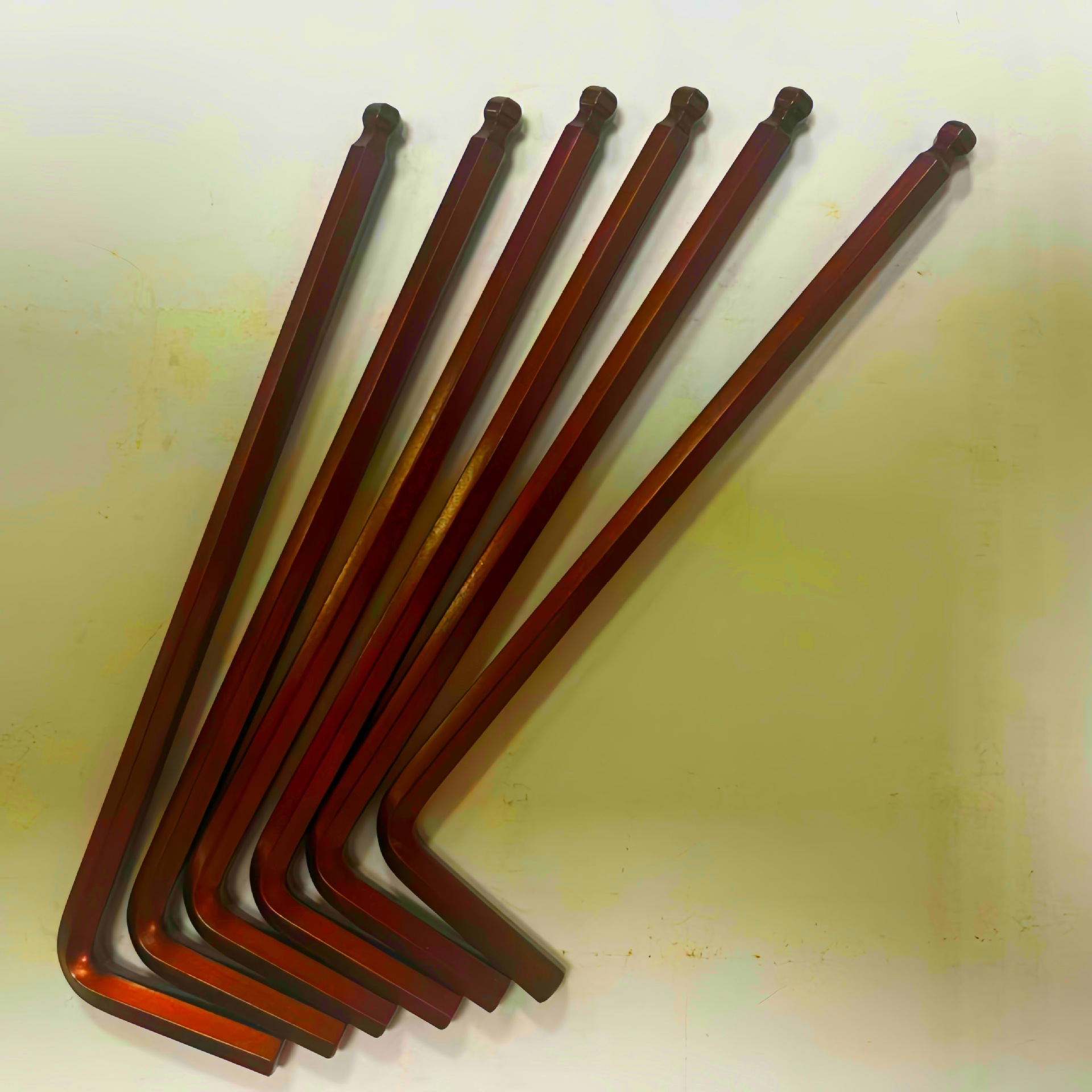 厂家产销S2合金钢内六角带球头扳手淬火发红超硬六角匙H5*32*122