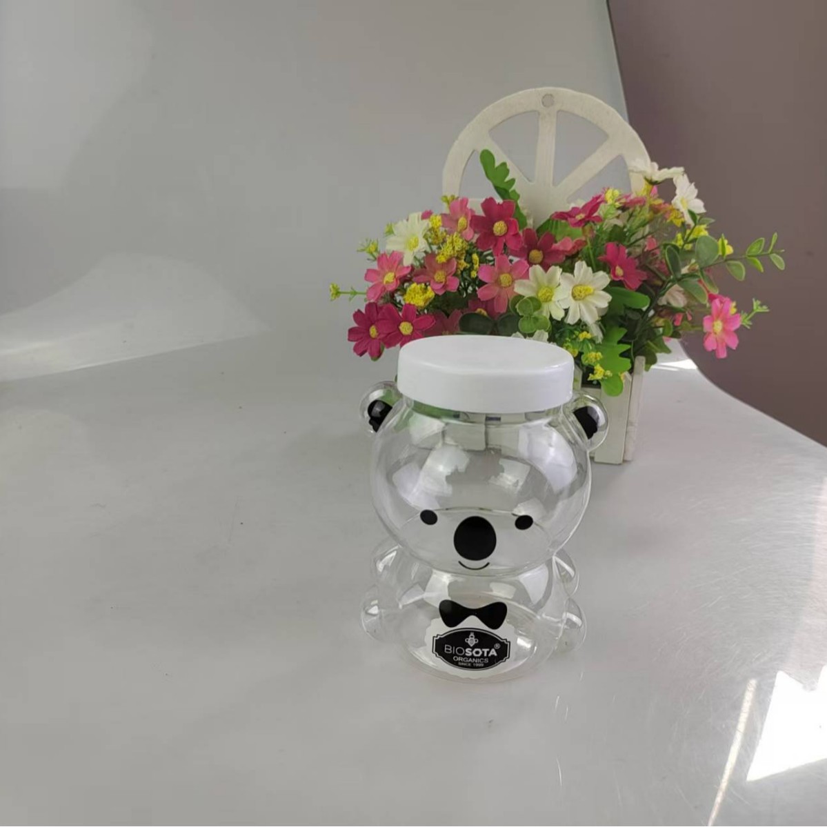 厂家直销pet塑料瓶子卡通带盖子带印花可以装香精系列