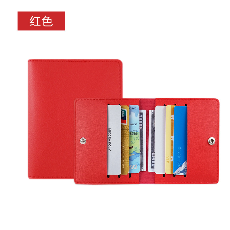 Pu cuero spot tarjeta para mujeres hombres bolsa de tarjetas universal ultra delgada gran capacidad tarjeta bolsa de tarjetas personalizada