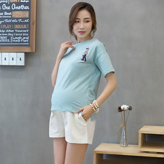 Maternity shorts, leggings, casual summer thin outer wear cotton and linen fashionable summer maternity pants 2021 summer style