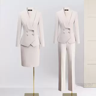 职业西装套装女秋季款气质美容师主持人酒店接待珠宝店售楼工作服