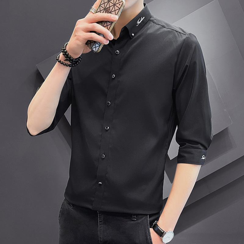 Summer solid thin shirt