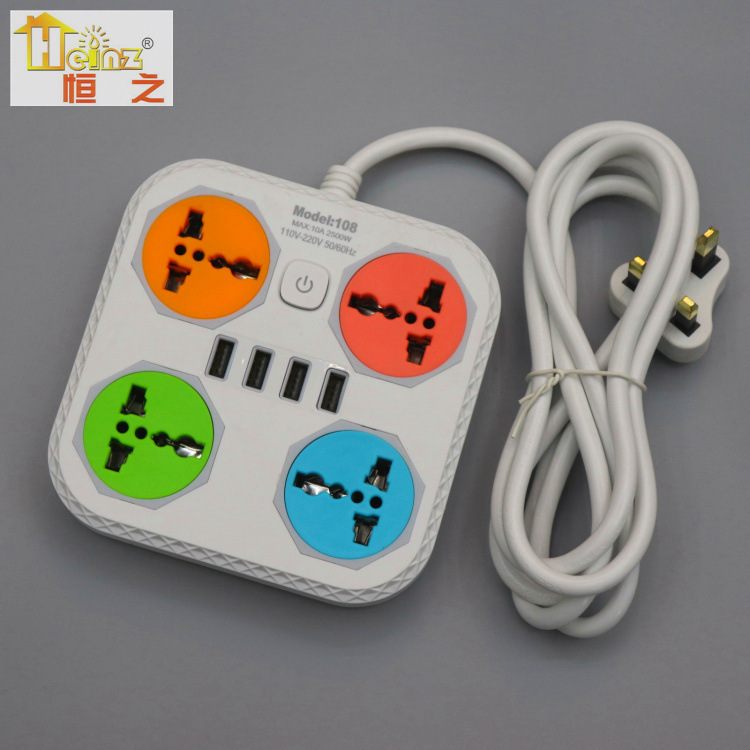 Laos Vietnam 1A 2.1A color mezcla de color brillante con conector de carga USB conector de fila