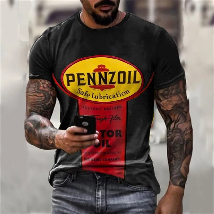 Fabricante de la fuente de los hombres de la camisa de manga corta de la calle Nueva Venta caliente de comercio electrónico transfronterizo camiseta impresa 3D arte flexible