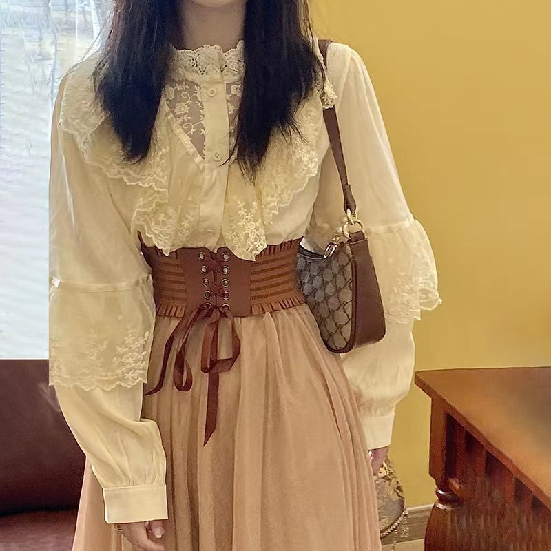 Nuovo sigillo in vita per le donne con un tocco di alta qualità, cintura in vita snellente e versatile, abito elastico e alla moda, vita stretta, cintura annodata, cintura larga_voghion.com