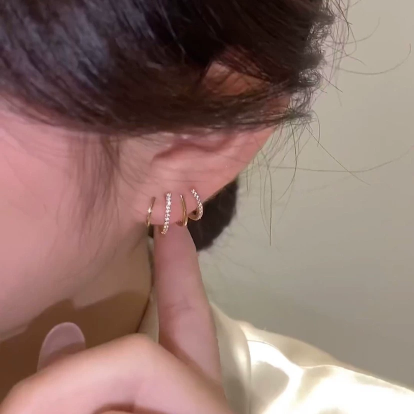 Серебряная игла, небольшие серьги, образец серебра 925, простой и элегантный дизайн