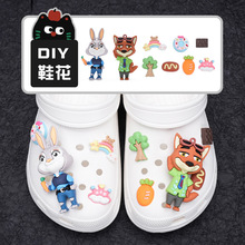 洞洞鞋配饰小红书同款立体diy尼克兔子警官朱迪鞋扣卡通创意鞋花