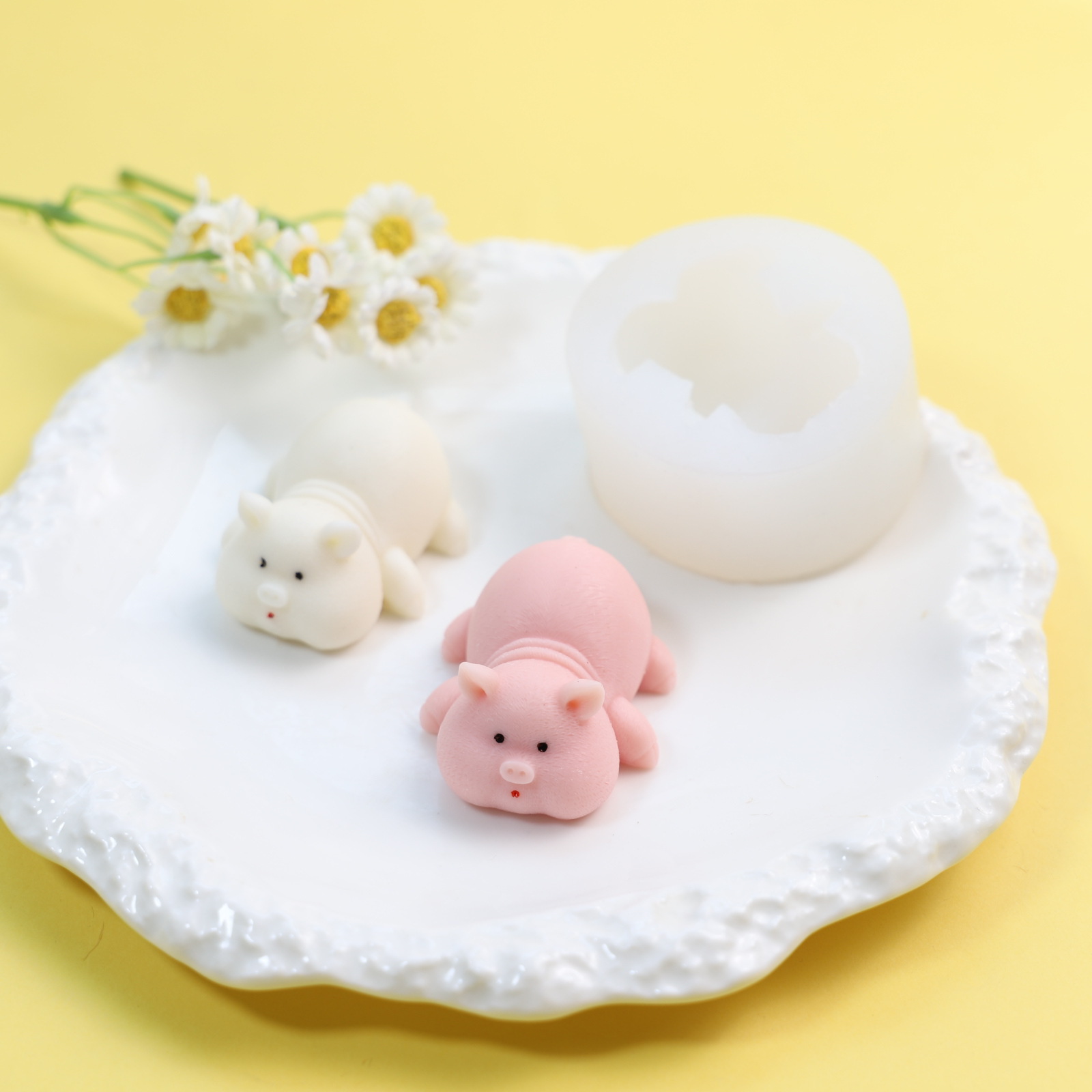 Свинья ароматерапия свечи силиконовые формы DIY ручной работы шоколадный мусс выпечка украшения желе щепотка формы