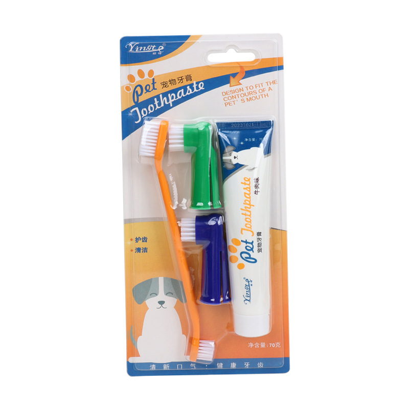 Pasta de dientes para mascotas, cepillo de dientes para perros, cepillo de dientes para gatos, cepillo de dientes para perros, pasta de dientes de limpieza oral, cepillo de dientes para dedos