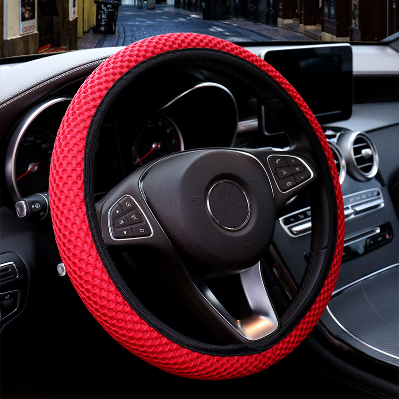 Universal Car Steering Wheel Cover Sandwich Mesh Elastic