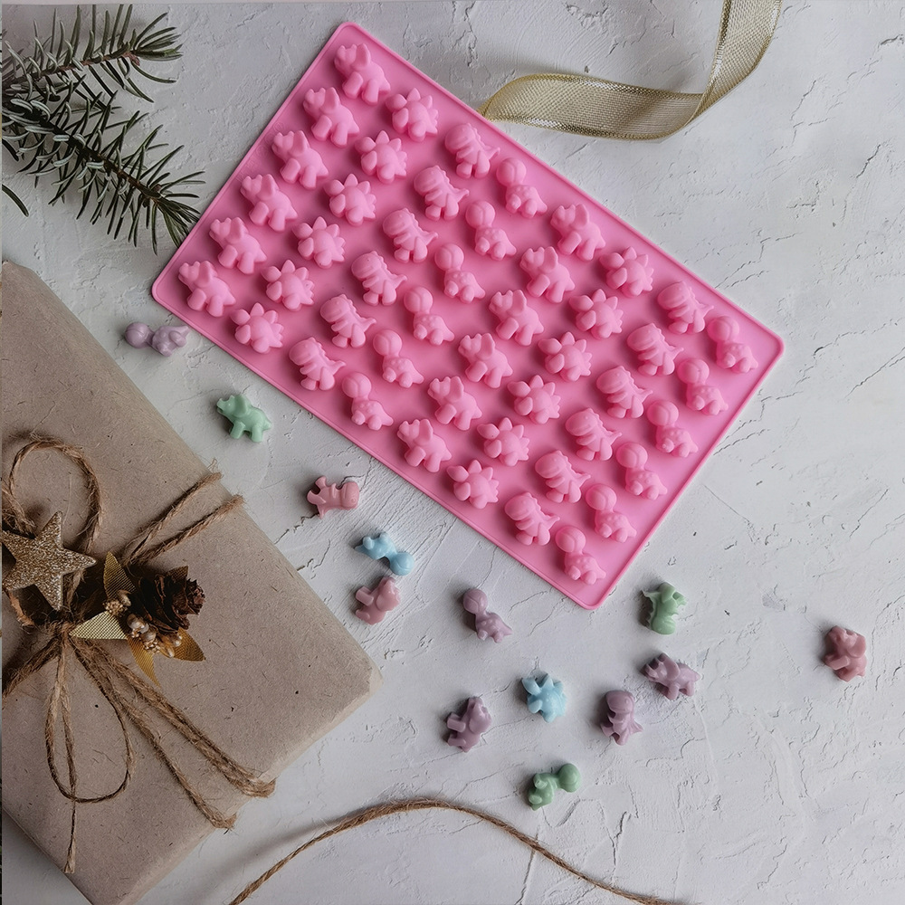 Silicone 48 Lian Dinosaur 132 chocolate horneado pasteles galletas muffins pasteles molde postres herramientas de cocina