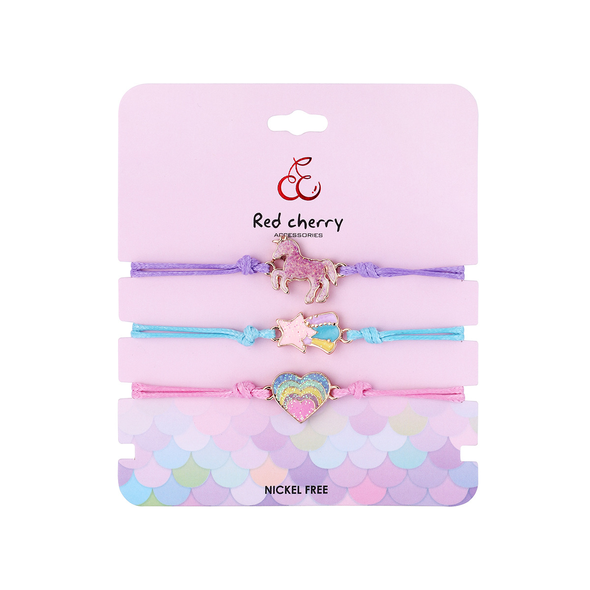 18g Weight Bracelets Classification Cute Star Heart Shape Alloy Rope Enamel Kid'S Bracelets