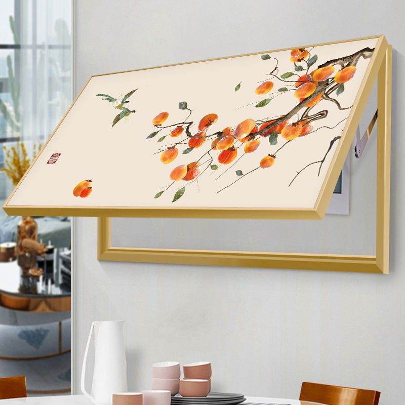 大尺寸电表箱装饰画柿柿如意家用电表盒挂画遮挡强电源总开关壁画