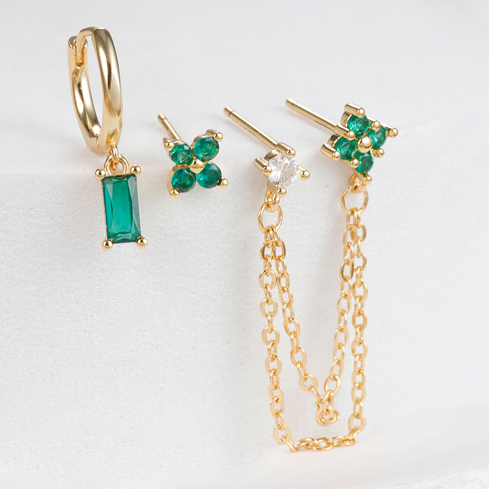 Women's Gender 1 Set Classic Style Geometric Plating Copper Drop Earrings Ear Studs